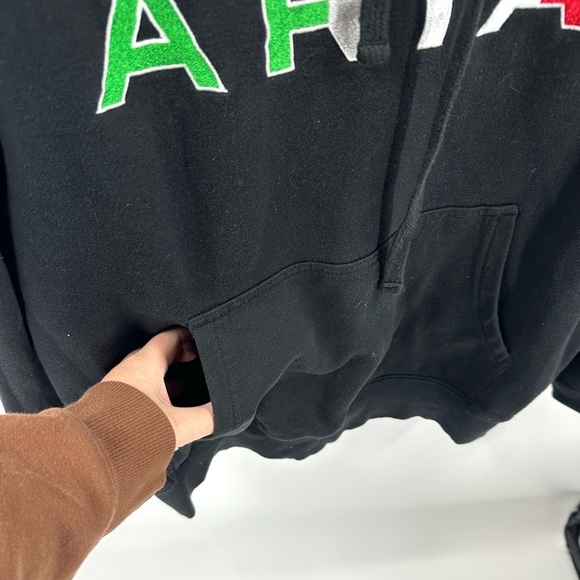 Ariat Womens Mexico Hoodie Size S Black Pullover Sweatshirt Embroidered Logo - Picture 5 of 13